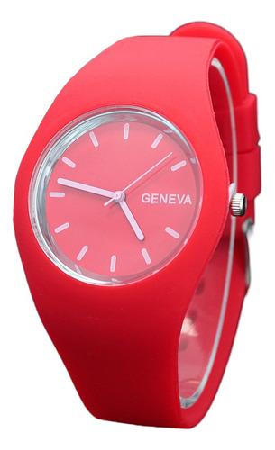 Reloj Geneva Silicone Watch Candy Color Jelly Para Mujer