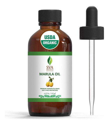 Sva Organics Aceite De Marula Orgánico Usda De 4 Onzas Pur.