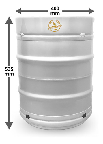Barril De Chopp Inox 304 Tipo S 50 Litros Din Europeu Novo