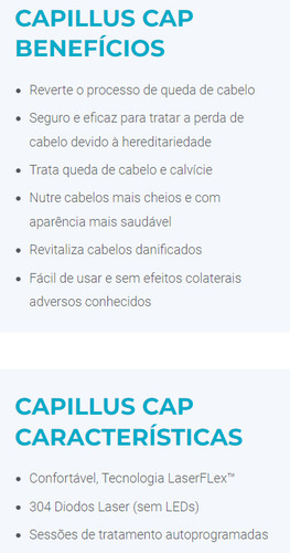Capillus Pro S1 Laser Crescimento Capilar 304 Diodos