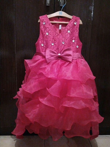 Vestido De Fiesta Princesa Fuxia 