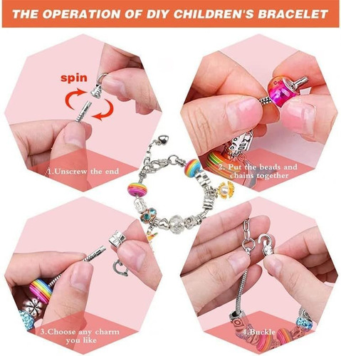 Set Para Hacer Pulseras Diy Charm Con Caja