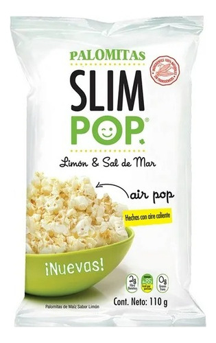 Palomitas Slim Pop Limón Y Sal De Mar 110 G