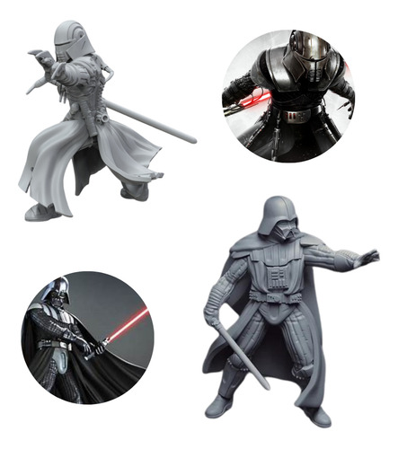 12 Mini Figuras Star Wars Force Unleashed Starkiller Vader