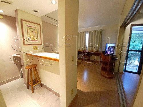Imagem 3 de 15 de Flat Para Hospedagem Em Andar Alto Em Moema, Locação Sem Burocracia - Sf27725
