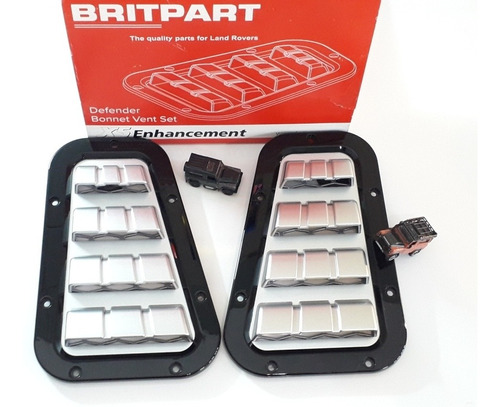 Kit Xs Bonnet Vent Set Britpart Defender 90 110 130!!