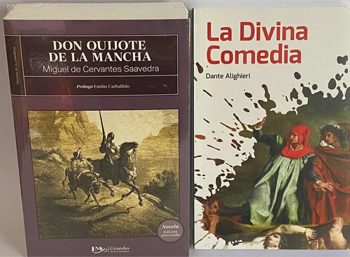 Paquete Don Quijote + Divina Comedia Versión Íntegra Ilustra, De Dante Alighieri., Vol. 1. Editorial Emu, Tapa Blanda, Edición 1 En Español, 2017
