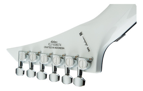 Jackson X Series Rhoads Rrx24m, White With Black Pinstripes, Color Blanco Material del diapasón Maple Orientación de la mano Diestro