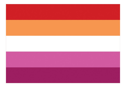 Bandeira Lésbica Orgulho Lgbtqia+ 1,50m X 1,0m Dupla Face Cor