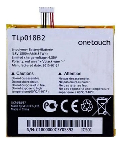 Bateria Tlp018b2 Para Alcatel Ot6030 Tlp018b2 Con Garantia