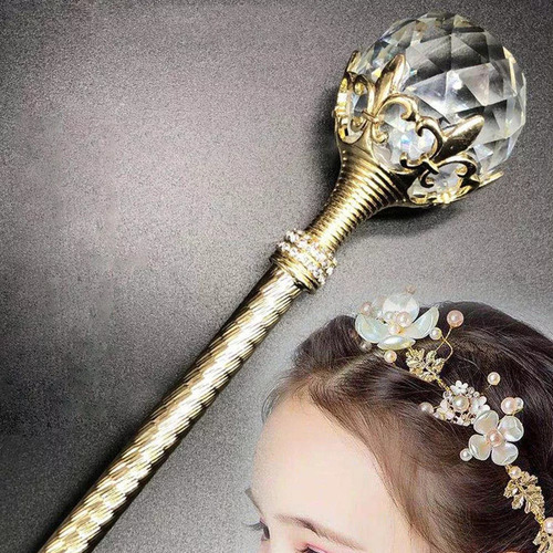 Adereços De Bola De Cristal De Fada Com Cetro De Rainha