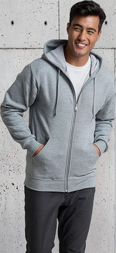 Fruit Of The Loom® Oversoft Gray Sudadera Forro Polar Gorro
