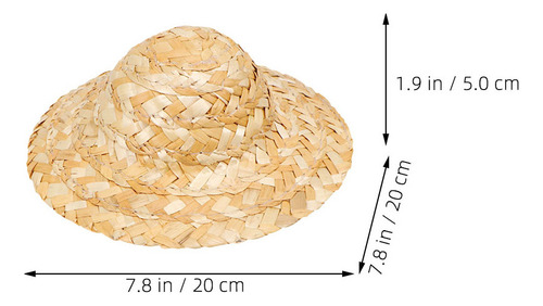 Sombrero Para Bebé, Minisombrero De Paja En Miniatura, 4 Uni