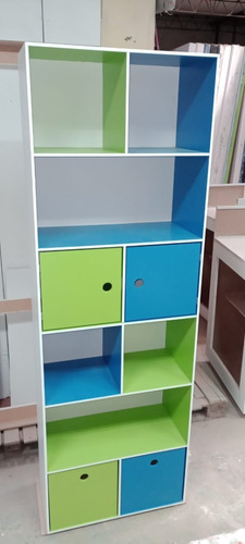 Mueble Infantil Cubos Con 2 Puertas Y 2 Cajones De Apoyo