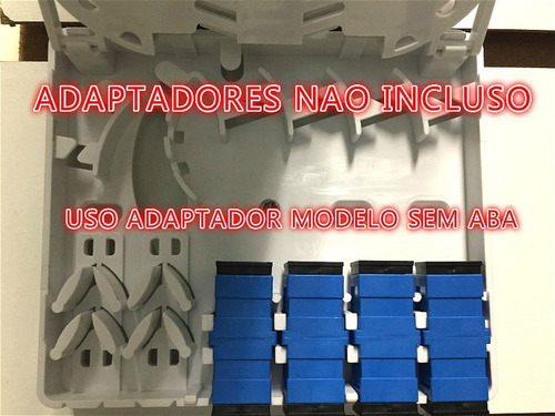 Kit C/10 Unidades Pto Caixa Terminação Fibra Óptica Roseta 4 Portas Ftth Nfe