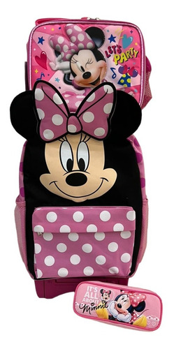 Mimi Mouse Mochila Llantitas Y Lonchera Original Disney 