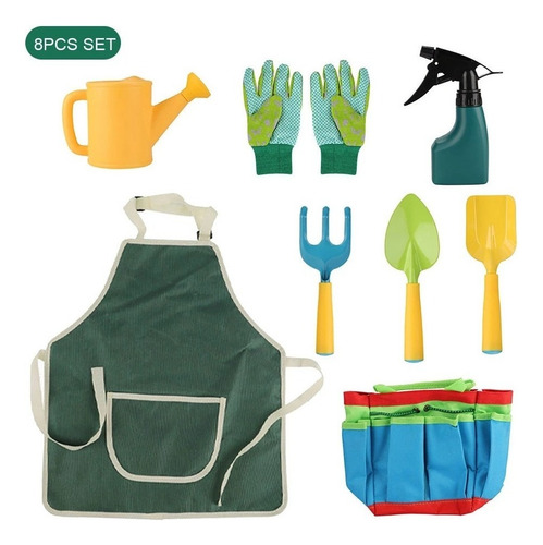 Juego De Herramientas De Jardinería Para Niños De 8 Piezas