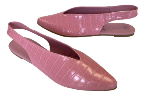 Imagen 3 de 9 de Zapato Flat Dama Puntal Felipe Rentería Drilo Tallas Extra