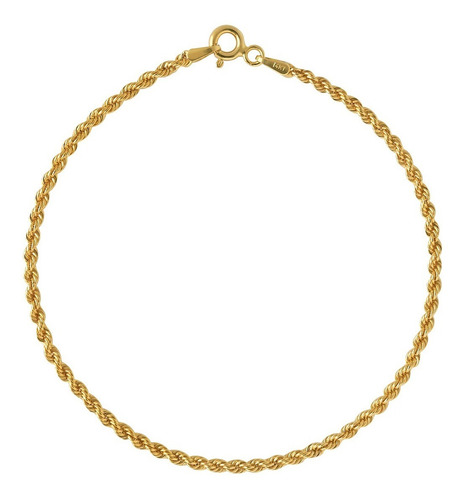 Pulsera Oro Torzal Esclava Oro Torsal 10k Kilates 2.9mm 21cm Amarillo 21.5 Cm
