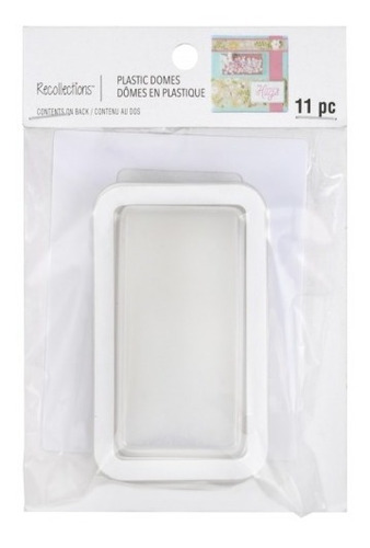 Cupula De Plastico Plana Rectangular 8cmx4cm (11pz) 658387