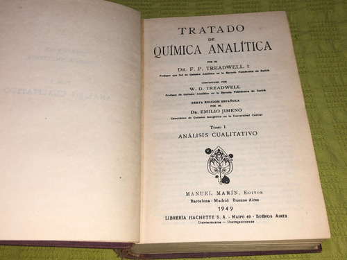 Tratado De Química Analítica 1 - Dr. F. P. Treadwell - Marín