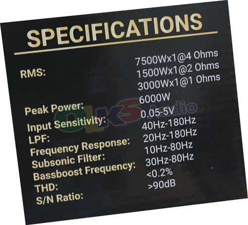 Imagen 4 de 7 de Ampli Clase D Open Show Spl 6000w. Rock Series Rks-ul3000.1