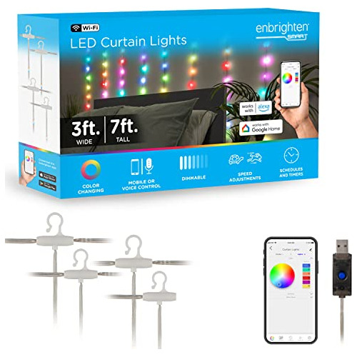 Led Wi-fi Smart Curtain Lights, Color Changing, Usb Pow...