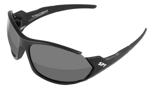 Óculos De Sol Spy 79 - Open Ii Armação Preto Haste Preto Lente Cinza Espelhada