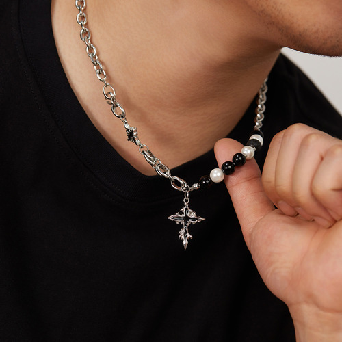 Collar Con Forma De Cruz De Patchwork