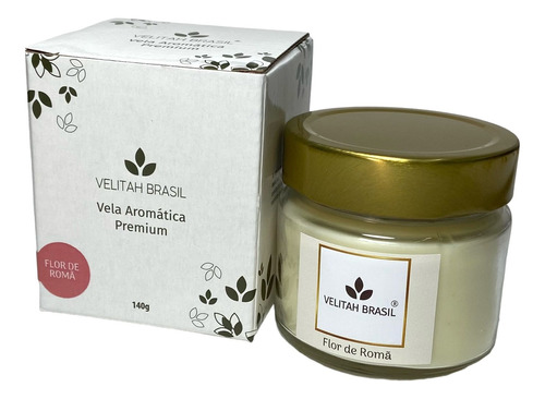 Vela Aromática Premium Flor De Romã 140g 30h Vela Perfumada