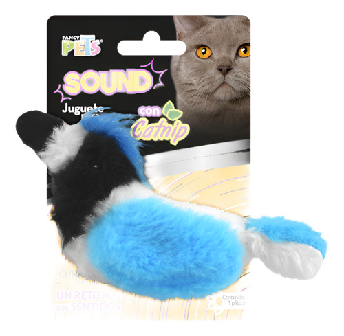 Fancy Pets Juguete Para Gato Sound Con Catnip Chara Azul