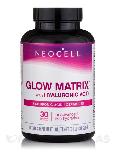 Neocell Glow Matrix Con Ácido Hialurónico 90 Caps Sabor Sin Sabor