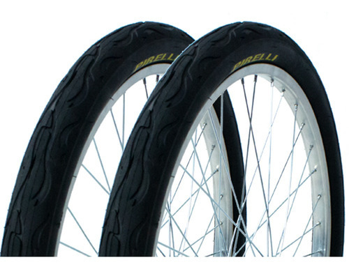 Par Pneu Pirelli Tornado Beta Aro 24x2.125 Flame Balão Bike