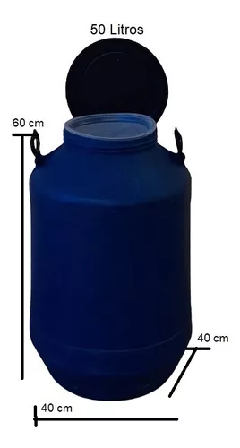 Tambor plástico alimentar de 60 litros