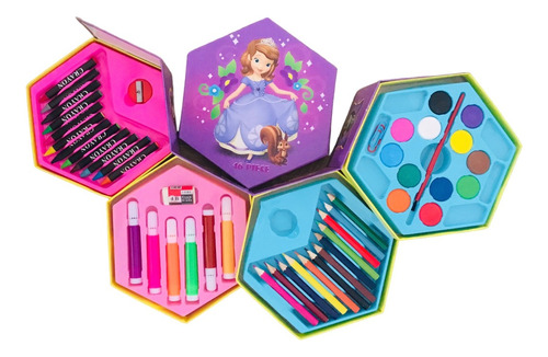 Set Escolar Princesa Sofía 46 Piezas Para Niñas