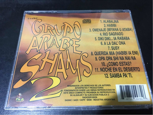 Grupo Arabe Shams 2 - Cd Nuevo Cerrado