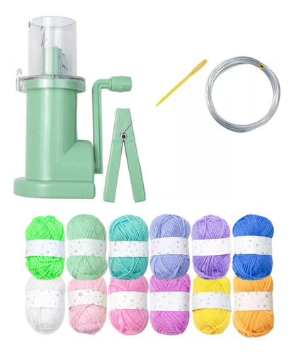 Máquina De Tejer A Mano Para Juego De Hilo De 12 Colores.