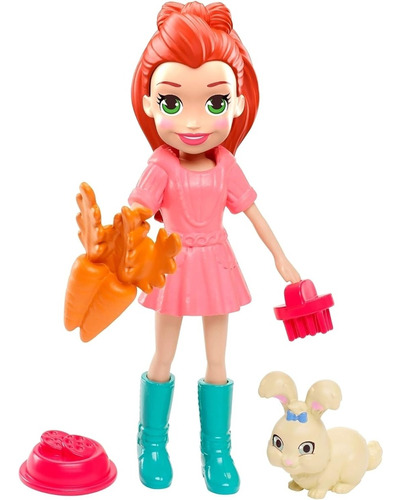 Boneca Polly Pocket Lila Com Bichinho - Mattel Gdm11 