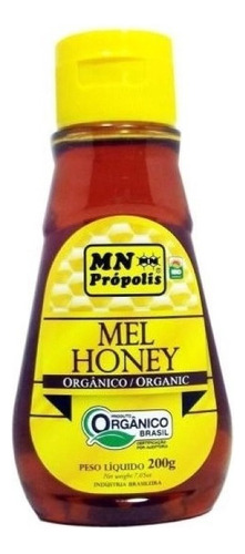 Mel Puro Orgânico 100% Natural Bisnaga 200g Mn Própolis