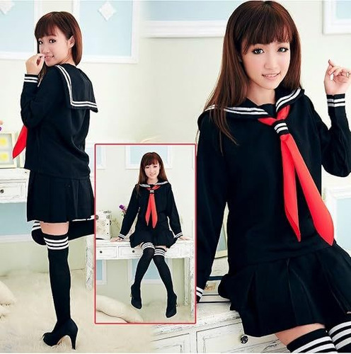 Conjunto De Uniforme Japonés Clásico Para Niñas Elibelle