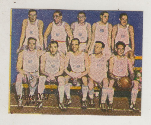 1932 Tarjeta Basquetbol Uruguay Campeon Sudamericano De 1930