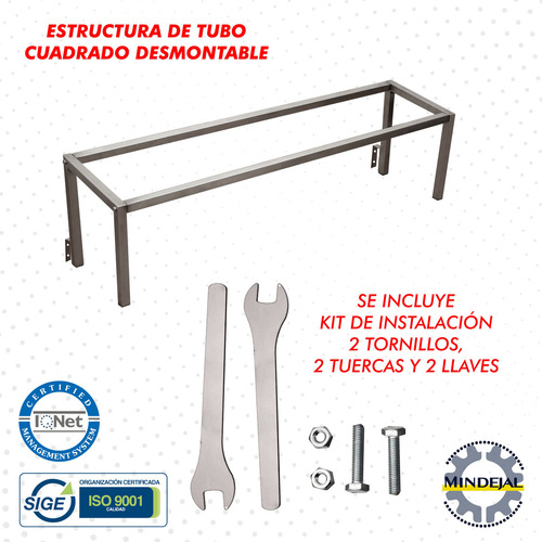 Mesa Para Pizzeria Con 7 Insertos Incluye Tapas Transparente Color 7 INSERTOS 1/4 EXTRUCTURA TUBO CUADRADO