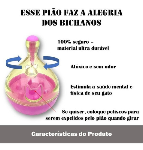 Imagem 2 de 6 de Brinquedo P/ Gato Pet Ovini Movimento Rotativo E Dispenser