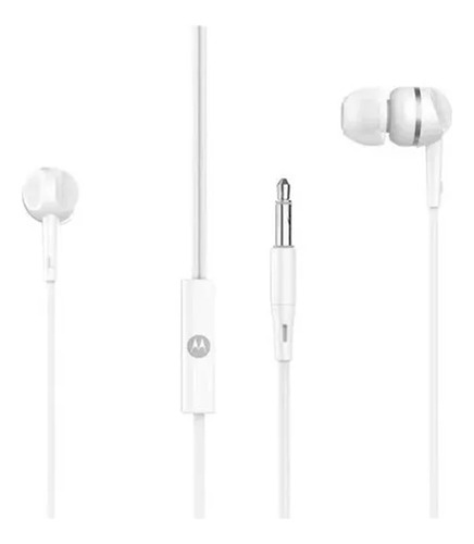 Auricular Motorola 105 Microfono Manos Libres Control Blanco