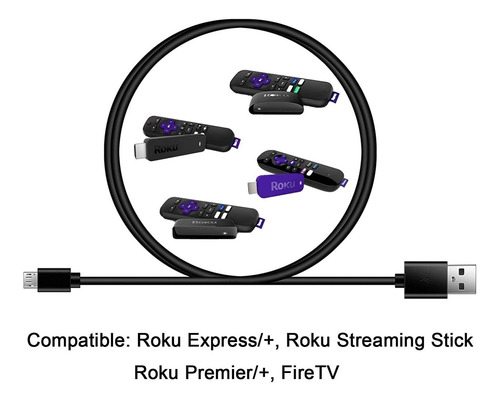 Roku Express - Adaptador De Fuente De Alimentación Usb De 5