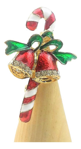 Bastón Jingle Bell Elegante Moda Dama Collar Pin Broche De 