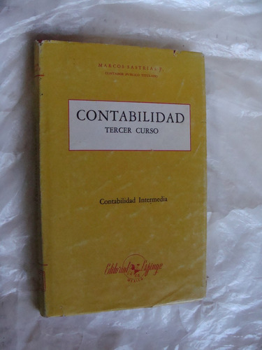 Libro Contabilidad Tercer C. Marcos Sastrias ,  164 Paginas