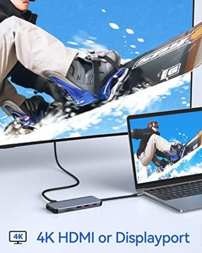 Adaptador De Estación De Acoplamiento Usb C A Displayport Du