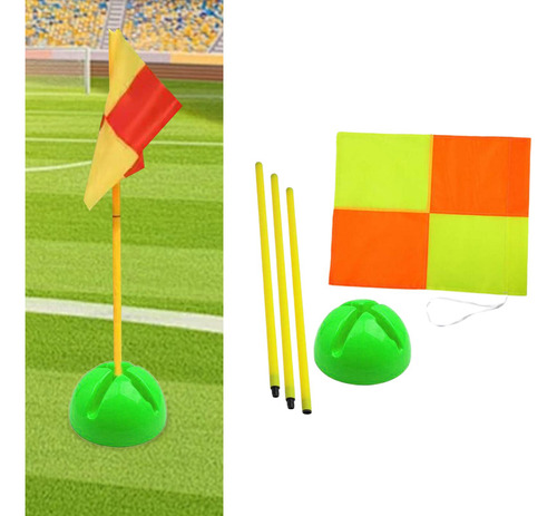 Bandera De Fútbol, Bandera De Campo De Fútbol Y Base Verde D
