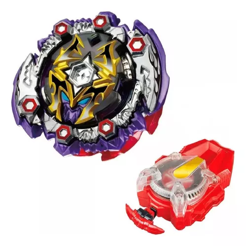 Lançador de Beyblade Corda B-00 com Rotação Dupla Amarelo na